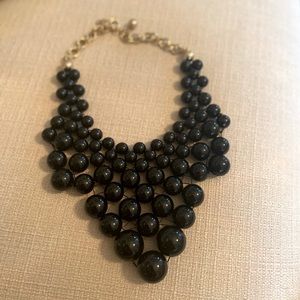 Kate spade black beaded statement necklace